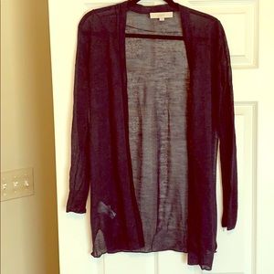 Loft open front sheer, long cardigan